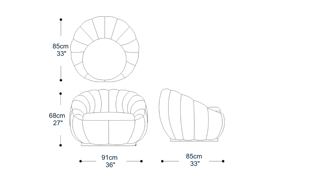 Image of the main dimensions of the product